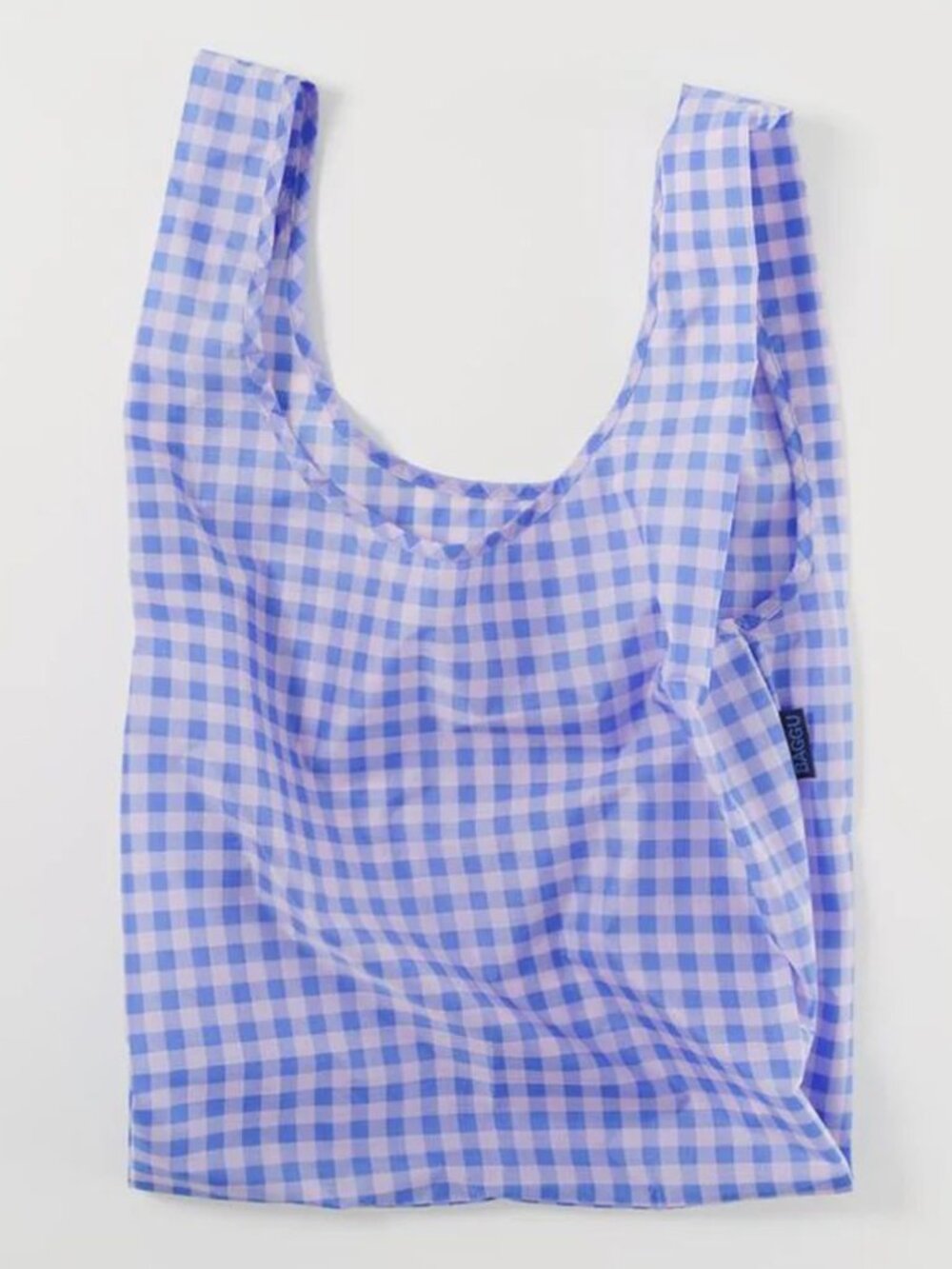 NWOT Standard Baggu - Blue & Pink Plaid